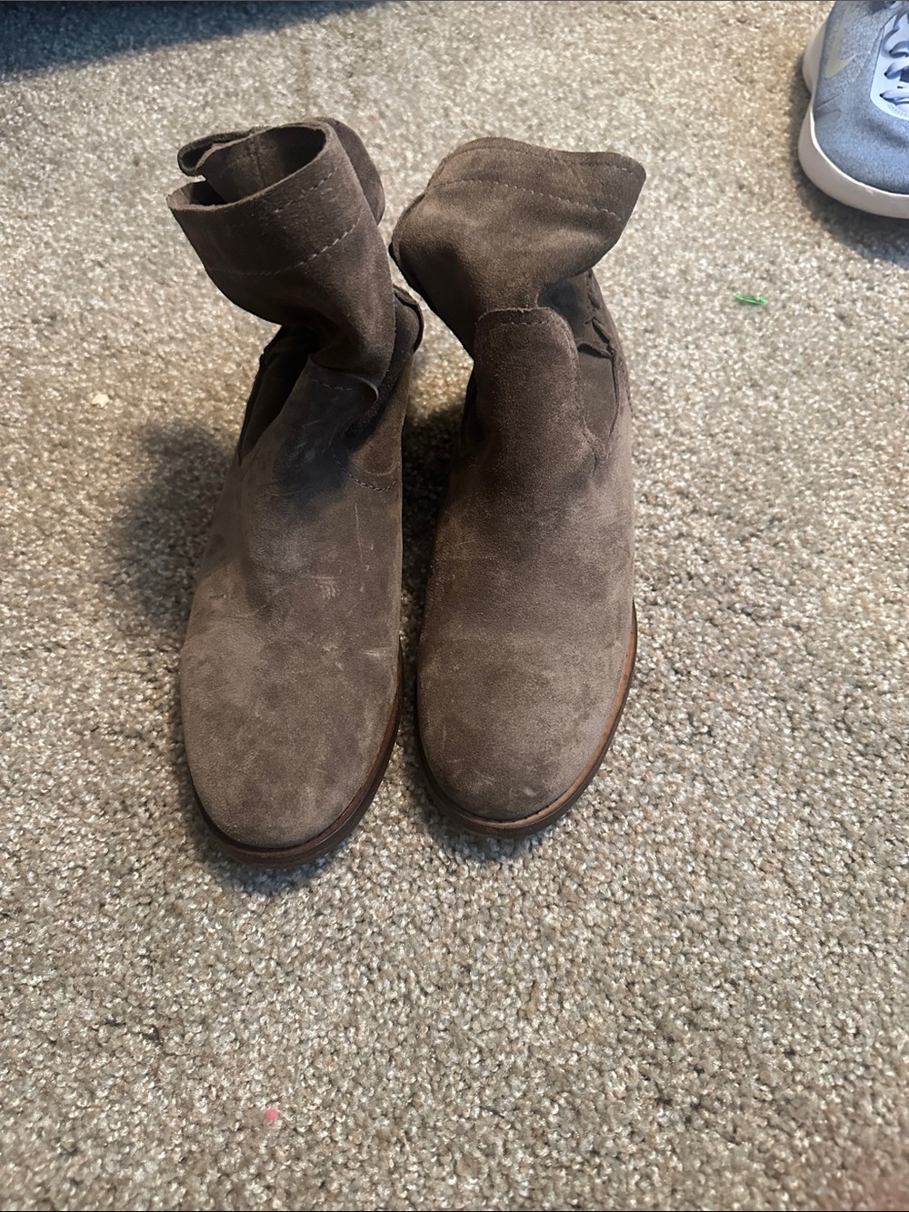 Frye Women's Suede Ankle Booties in Dark Brown